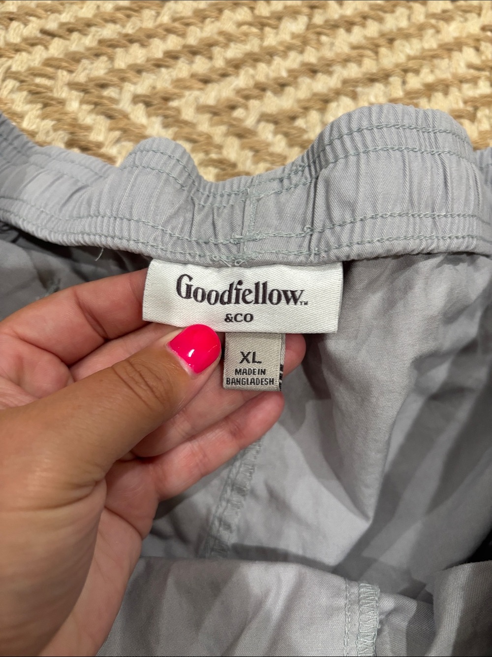 Goodfellow & Co Light Gray Men's Athletic Drawstring Shorts - Picture 3 of 3
